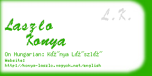 laszlo konya business card